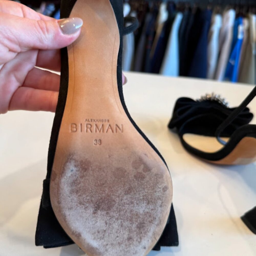 Alexandre Birman Suede Bow Accents Sandals Size 38 - Picture 4 of 5